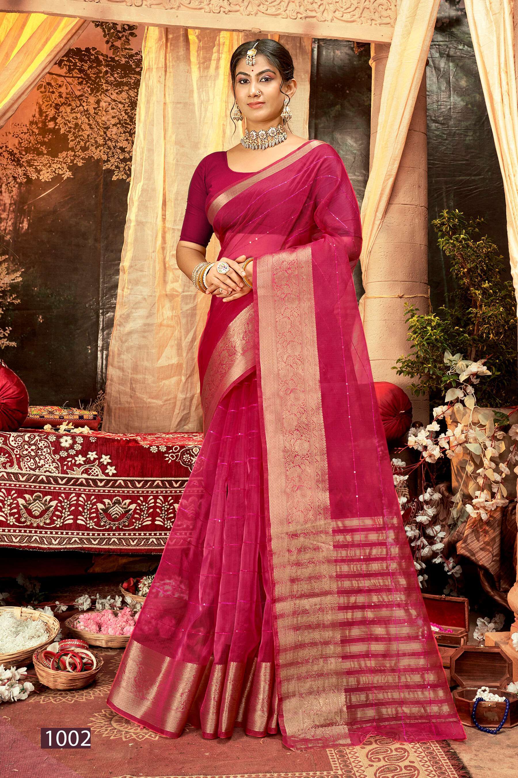 Saroj Niharika Vol - 1 Soft Orgenza Wholesale saree market in Ahmedabad
