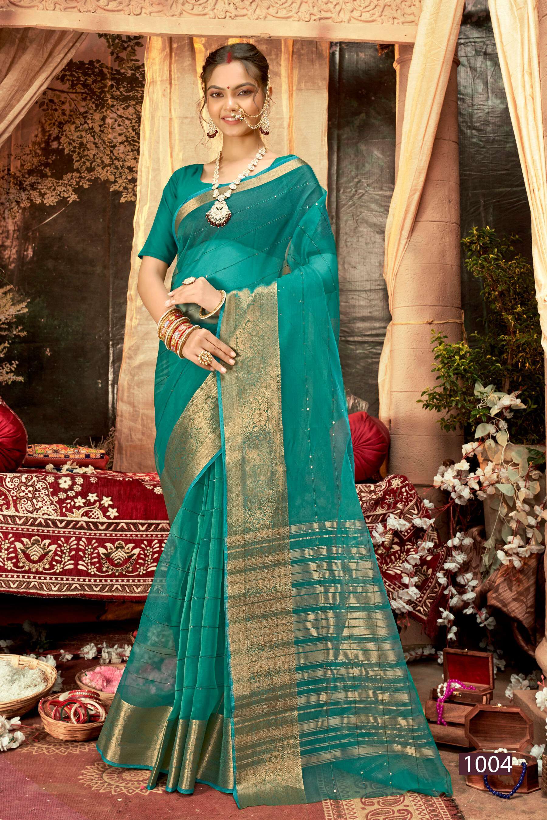 Saroj Niharika Vol - 1 Soft Orgenza Wholesale saree market in Ahmedabad