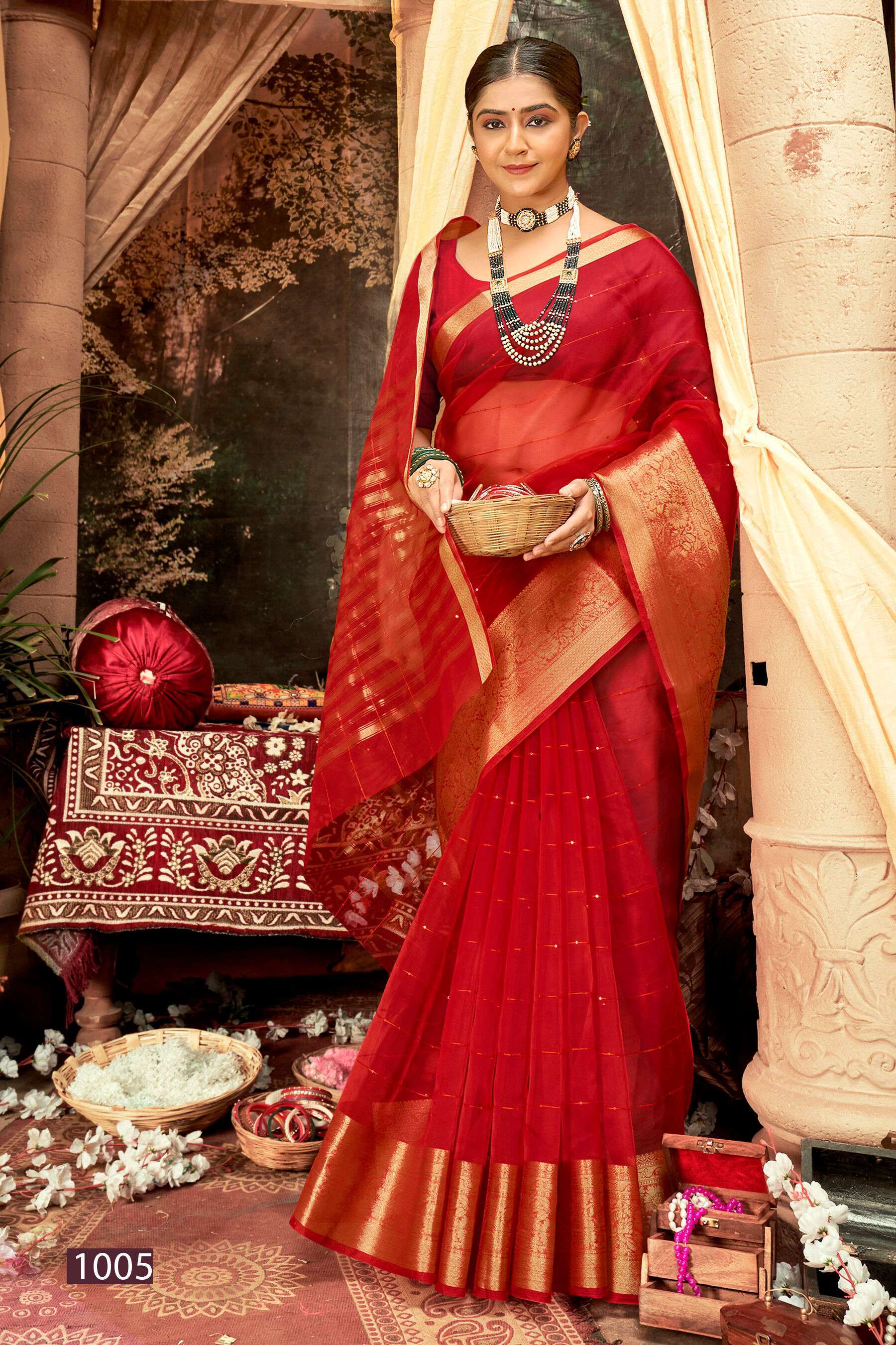 Saroj Niharika Vol - 1 Soft Orgenza Wholesale saree market in Ahmedabad