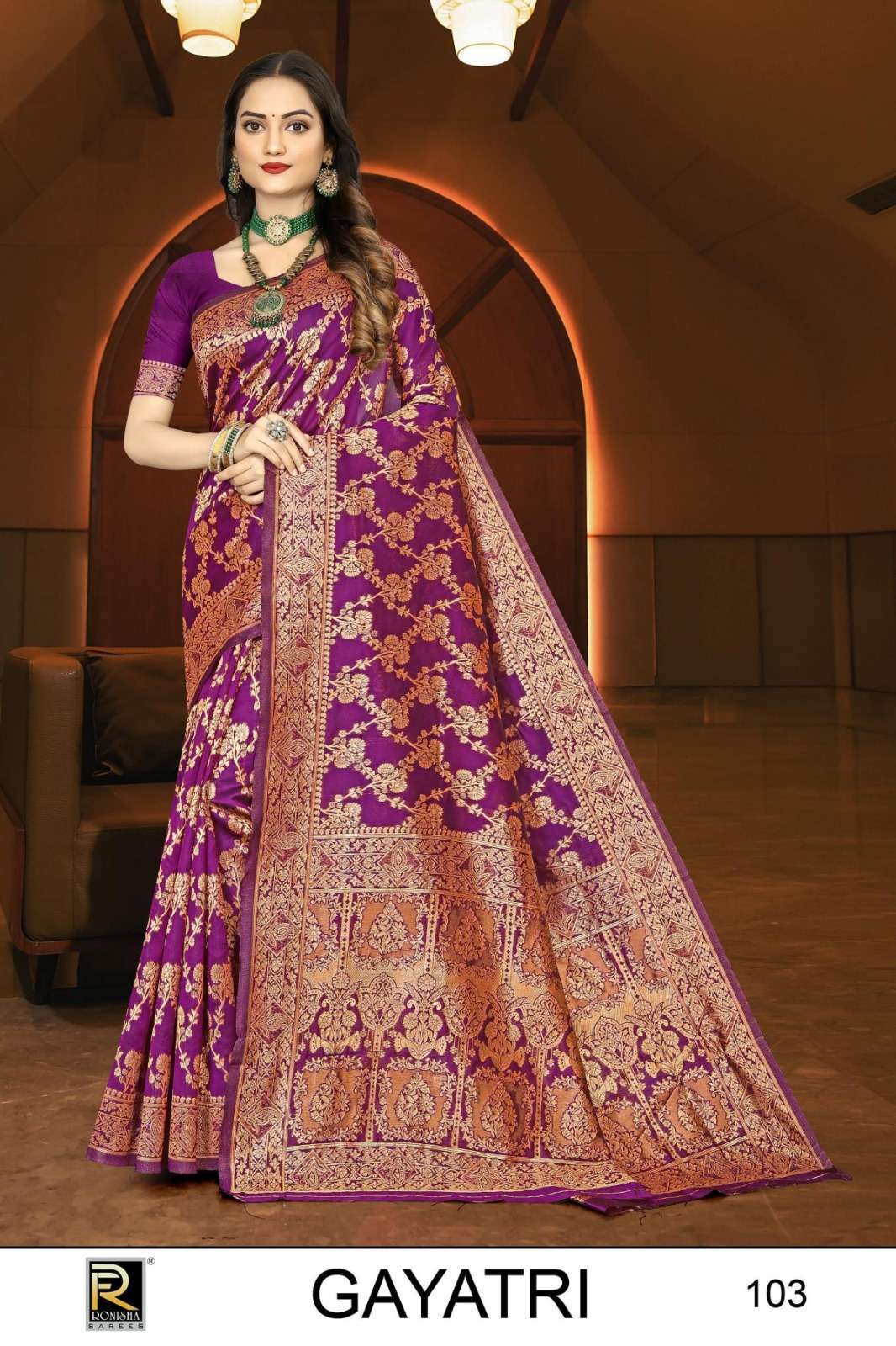 Ronisha Gaytri Banarasi Silk Best saree shop in Bangalore