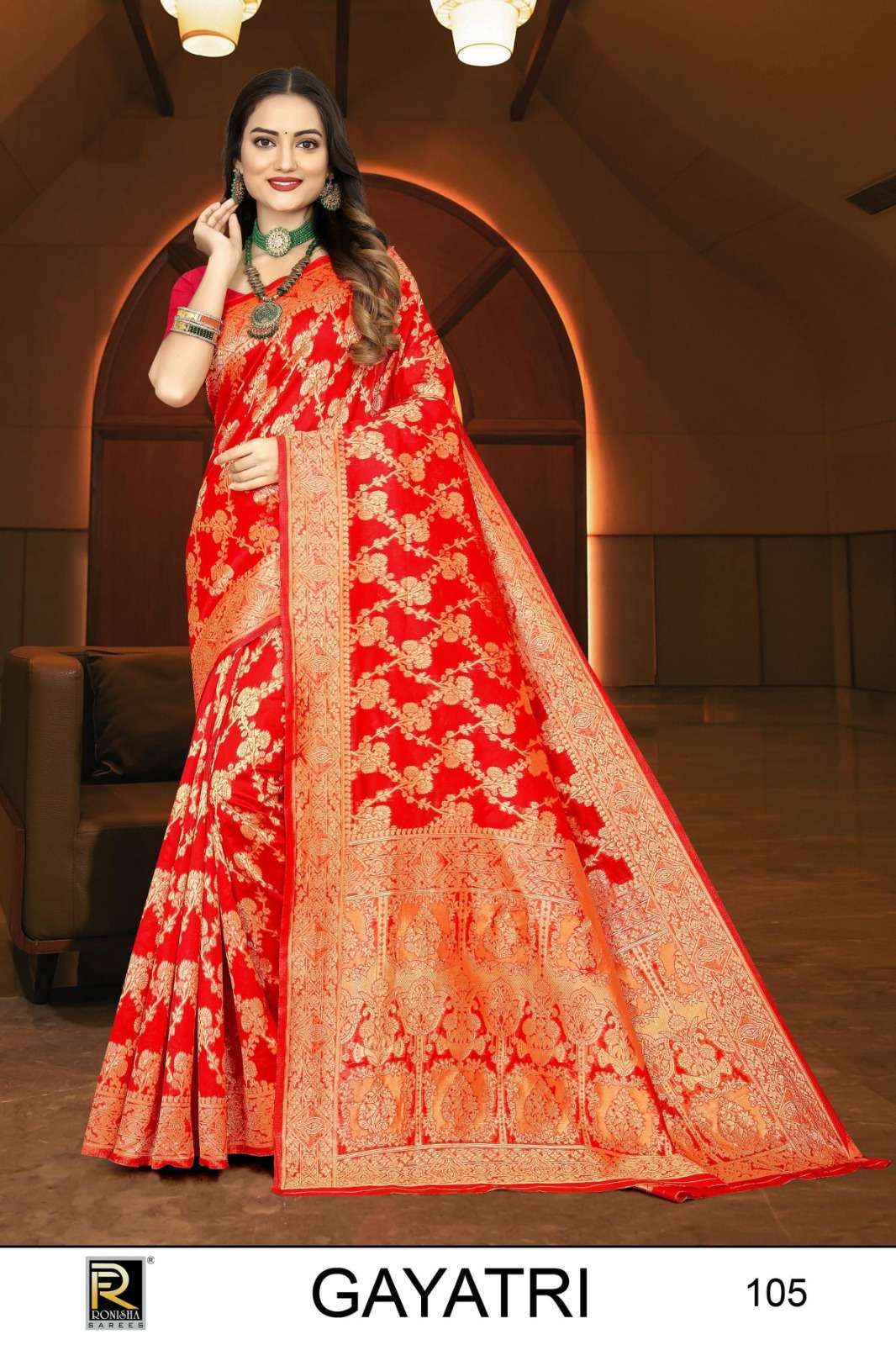 Ronisha Gaytri Banarasi Silk Best saree shop in Bangalore