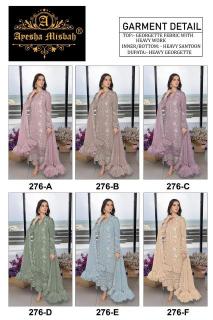 Ayesha Misbah 276 Georgette Pakistani salwar kameez wholesale market in Ahmedabad