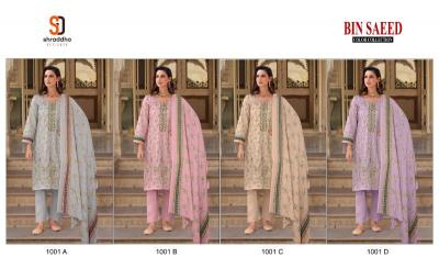 Shraddha Bin Saeed Color Collection Chiffon salwar suits wholesale in Kolkata