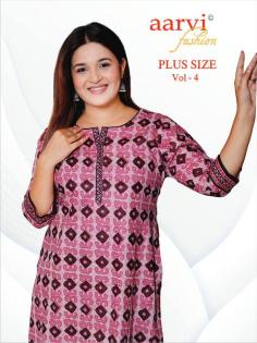 Aarvi Plus Size Vol-4 Wholesale Kurti catalog