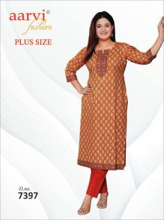 Aarvi Plus Size Vol-4 Wholesale Kurti catalog