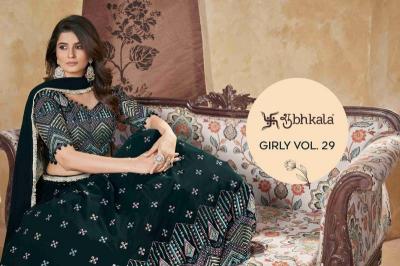 Shubhkala Girly Vol 29  georgette lehenga choli market in Mumbai