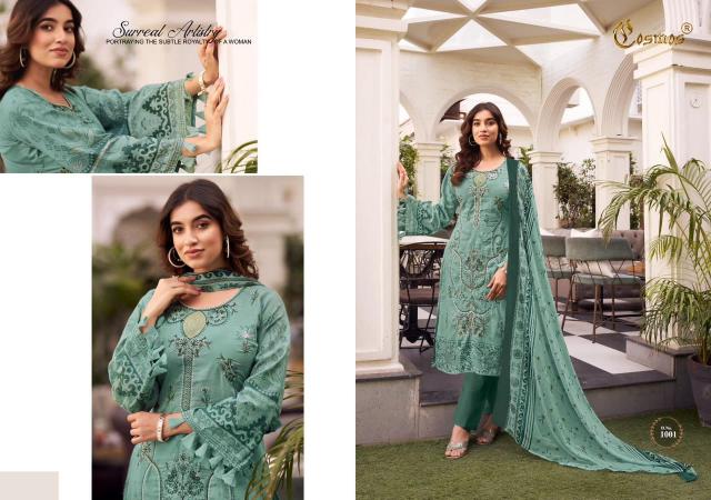 Cosmos FAshion Noor Premium Embroidered wholesale dress material online shopping