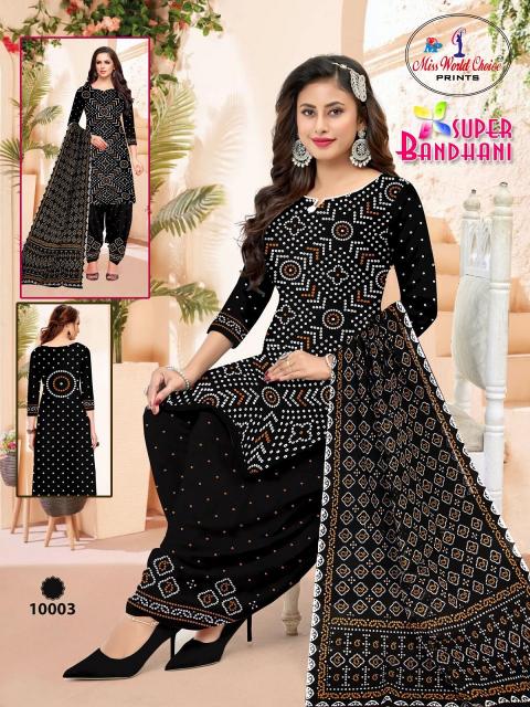 Miss World Super Bandhan Vol 10 bandhani dress material online shopping