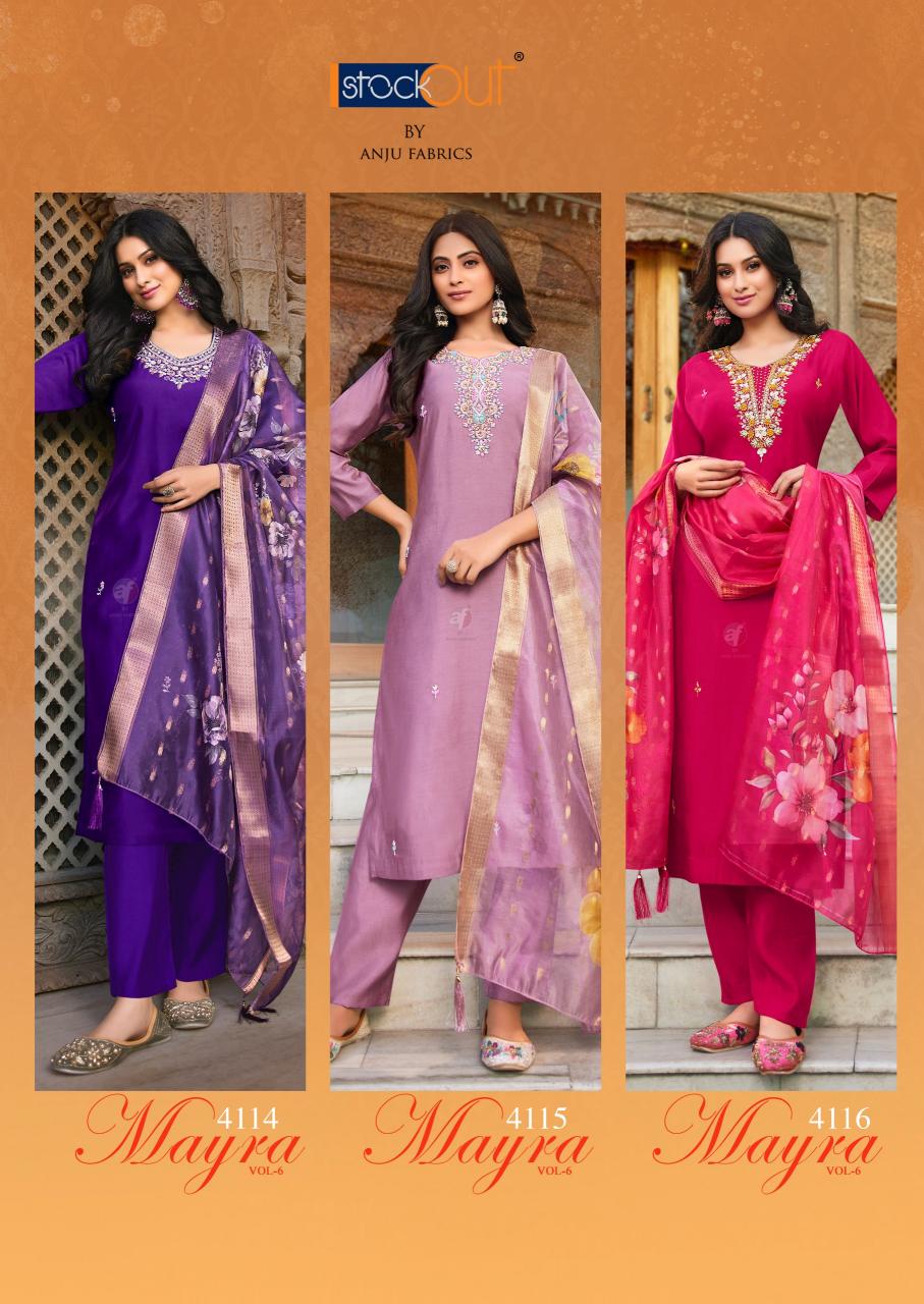 Anju Fabric Mayra Vol 6 surat kurti wholesale market online shopping