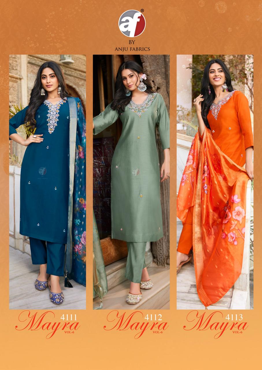 Anju Fabric Mayra Vol 6 surat kurti wholesale market online shopping