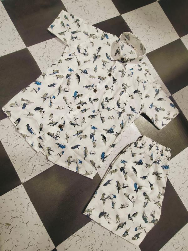 Art Riddhs Cotton Shirt with short Co Ord set For Boys 