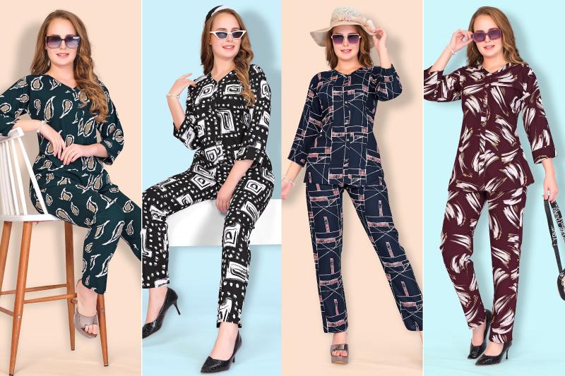 Fashion Talk Vol 119 Rayon Printed womens Co Ord set Wholesaler market