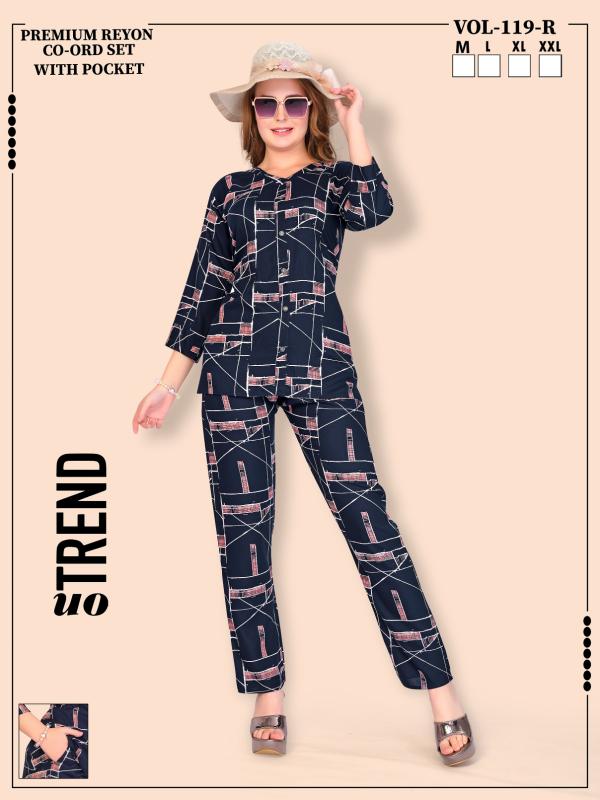 Fashion Talk Vol 119 Rayon Printed womens Co Ord set Wholesaler market
