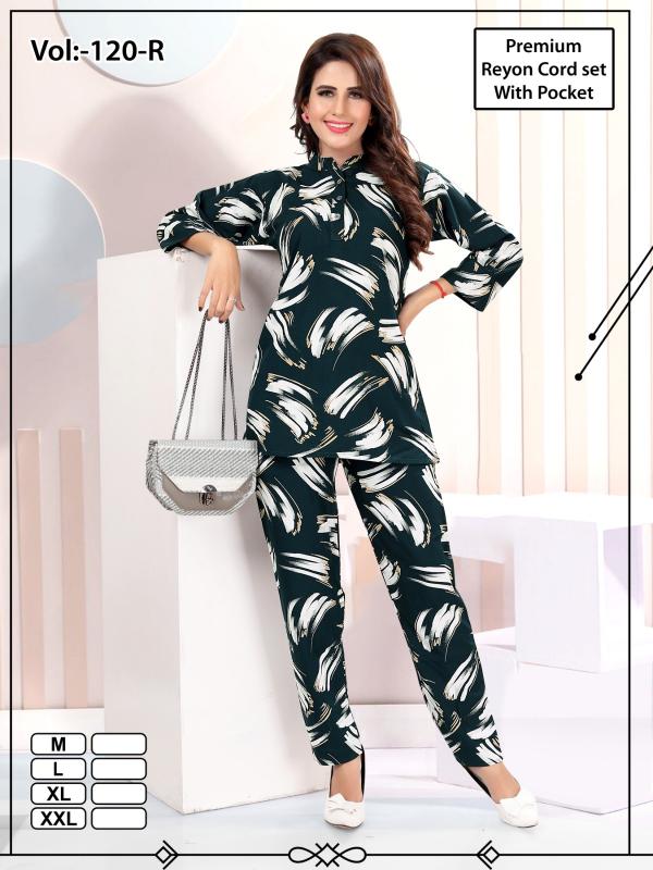 Fashion Talk Vol 120 Rayon Printed womens Co Ord set Wholesaler market