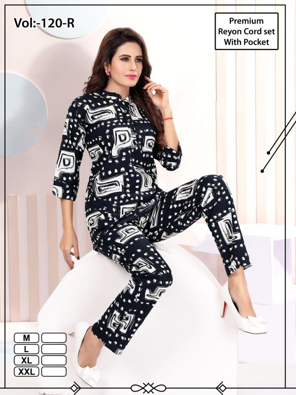 Fashion Talk Vol 120 Rayon Printed womens Co Ord set Wholesaler market