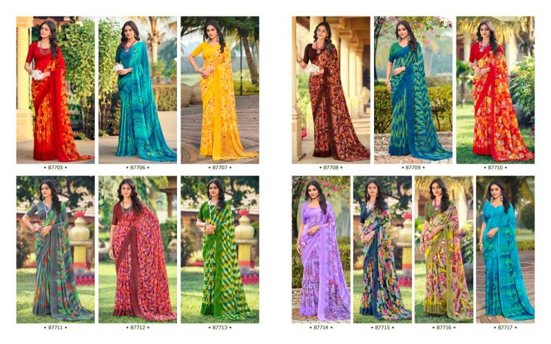 Vipul Simran Georgette wholesale sarees in surat market