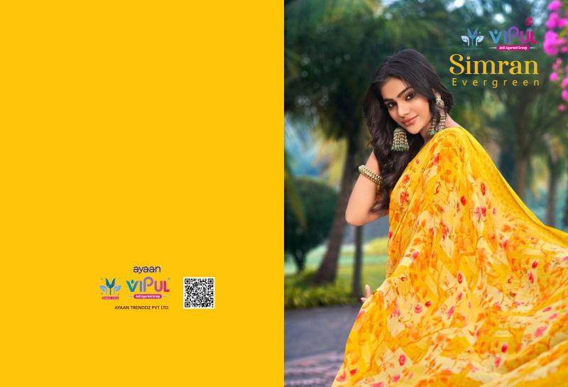 Vipul Simran Georgette wholesale sarees in surat market