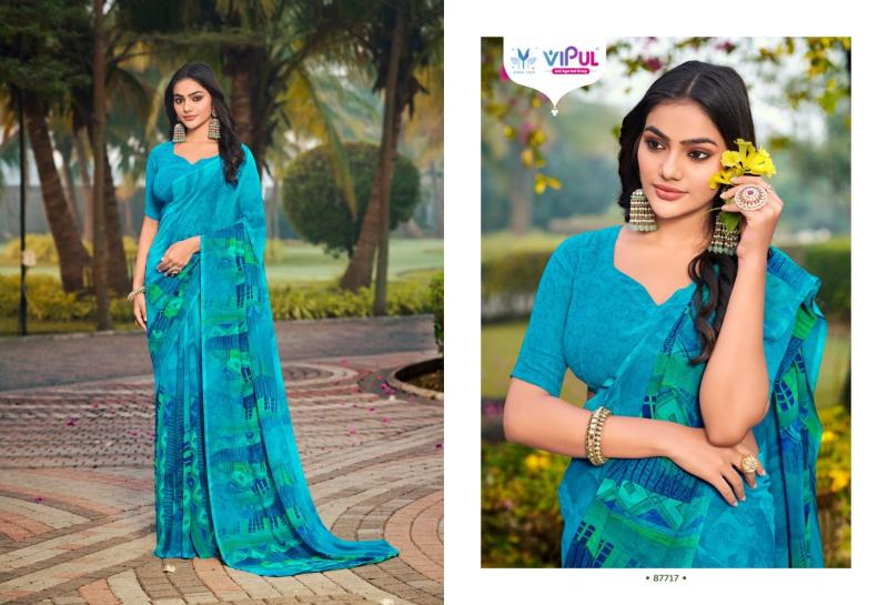 Vipul Simran Georgette wholesale sarees in surat market