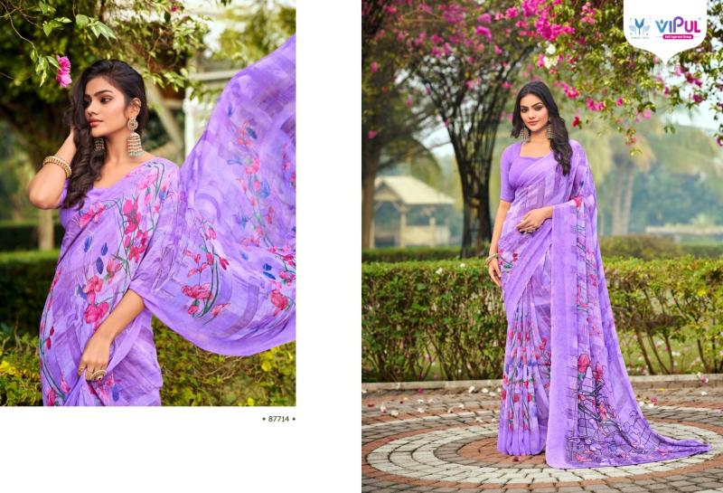 Vipul Simran Georgette wholesale sarees in surat market