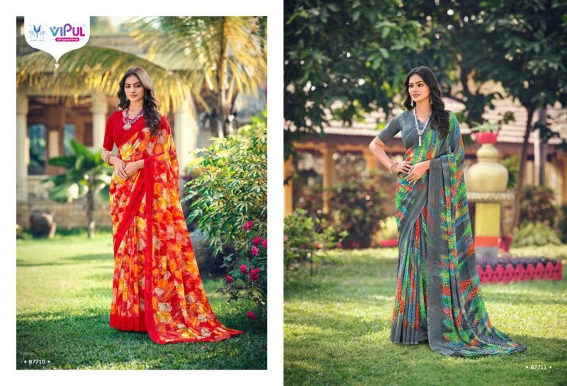 Vipul Simran Georgette wholesale sarees in surat market
