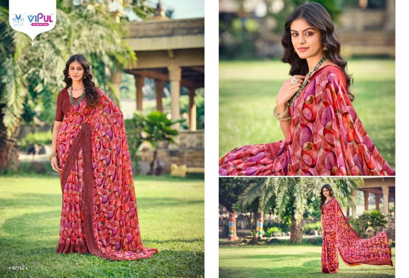 Vipul Simran Georgette wholesale sarees in surat market