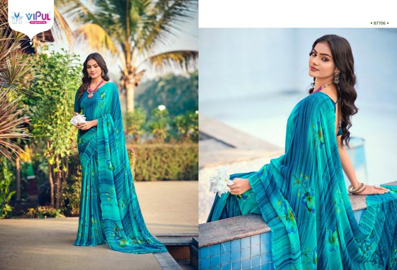 Vipul Simran Georgette wholesale sarees in surat market