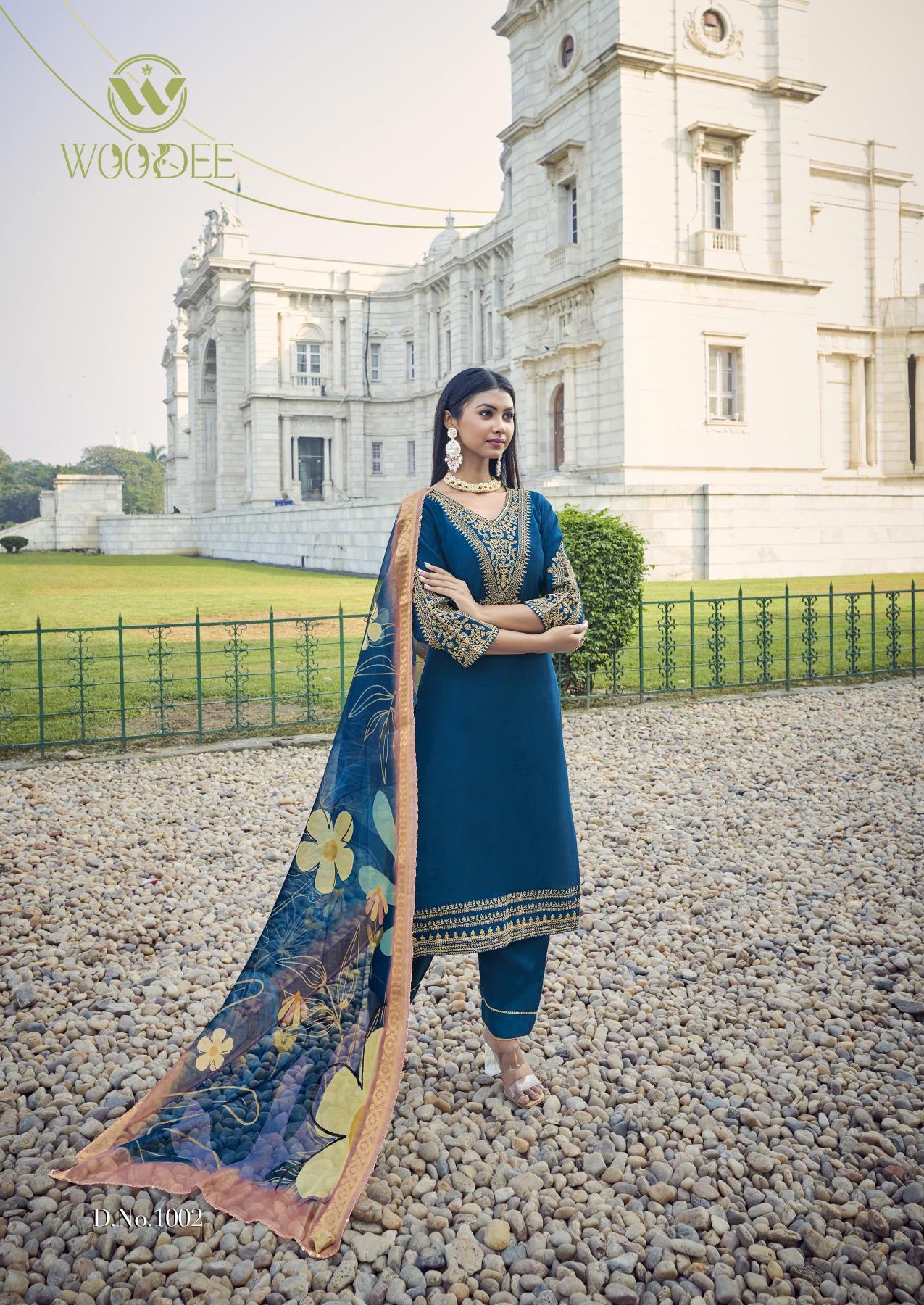 Woodee Veda Pure heavy viscose designer kurti catalogue