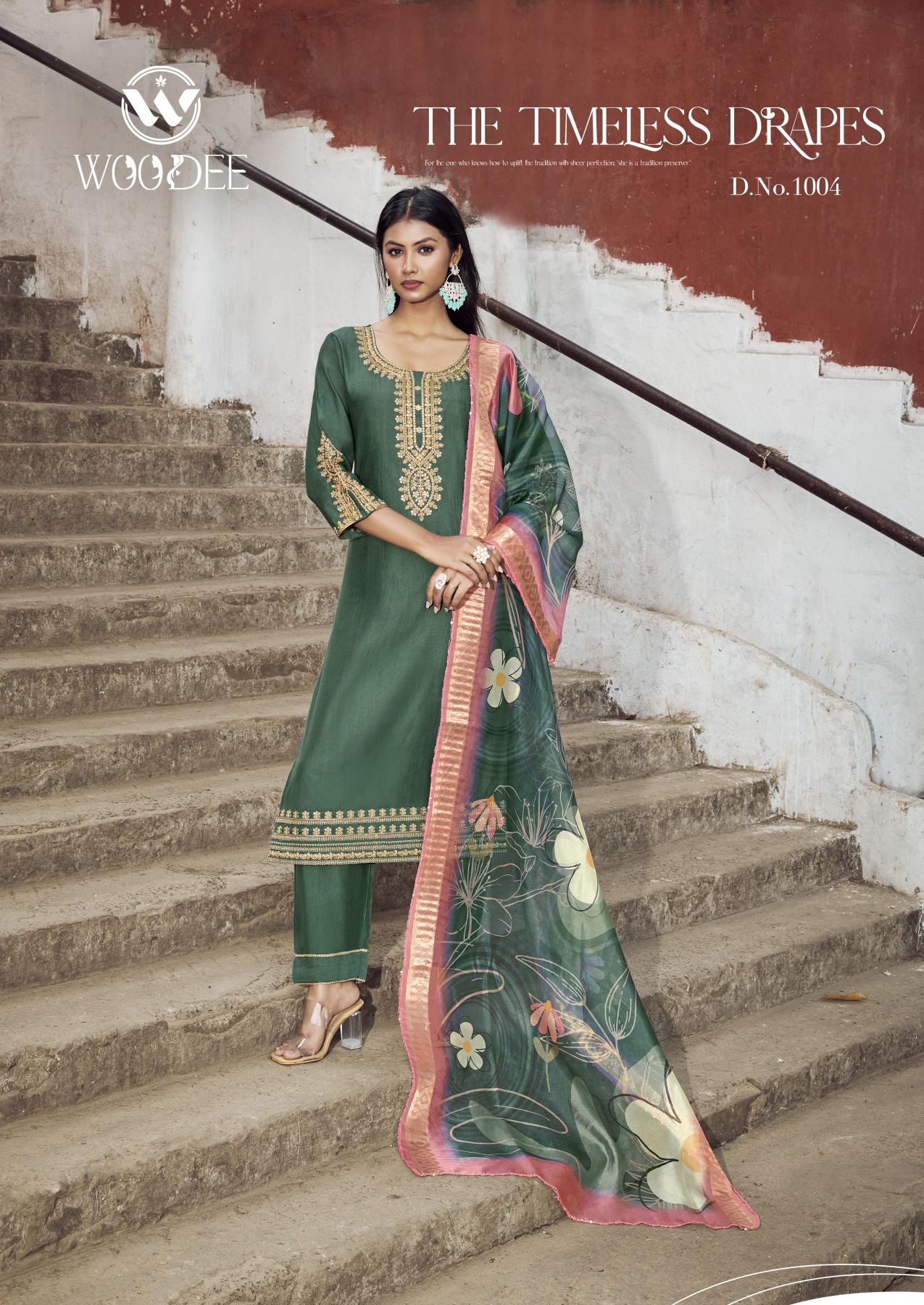 Woodee Veda Pure heavy viscose designer kurti catalogue