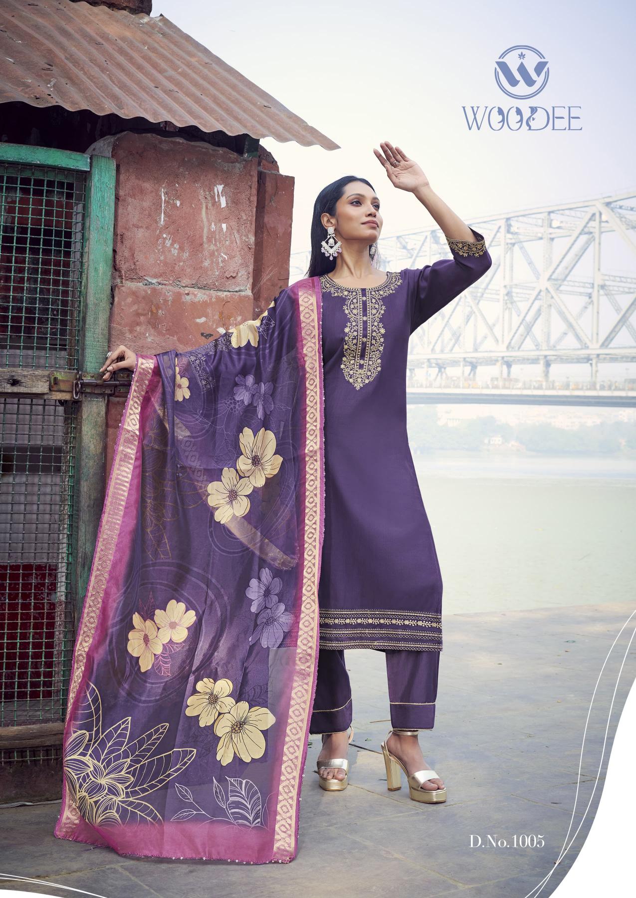 Woodee Veda Pure heavy viscose designer kurti catalogue