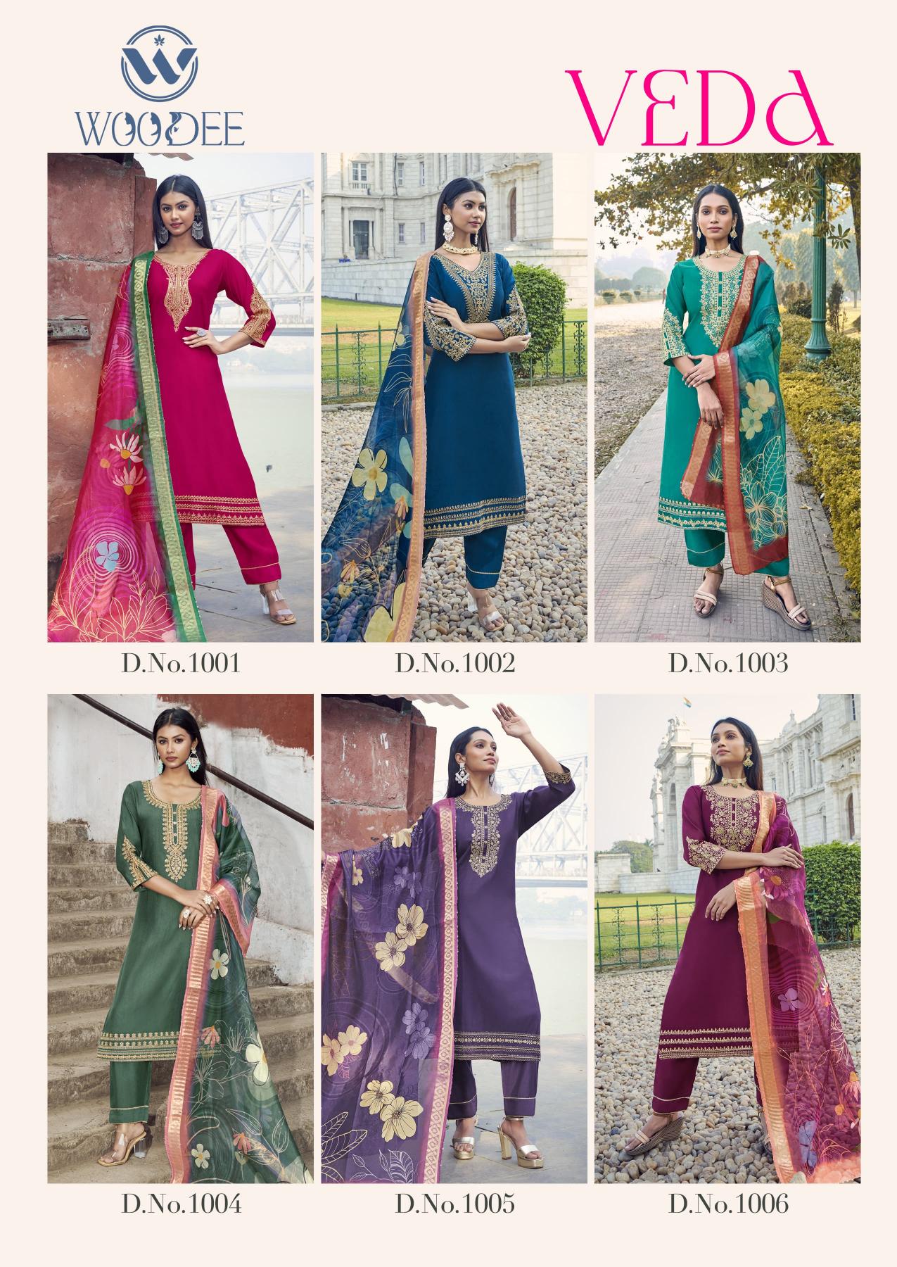 Woodee Veda Pure heavy viscose designer kurti catalogue