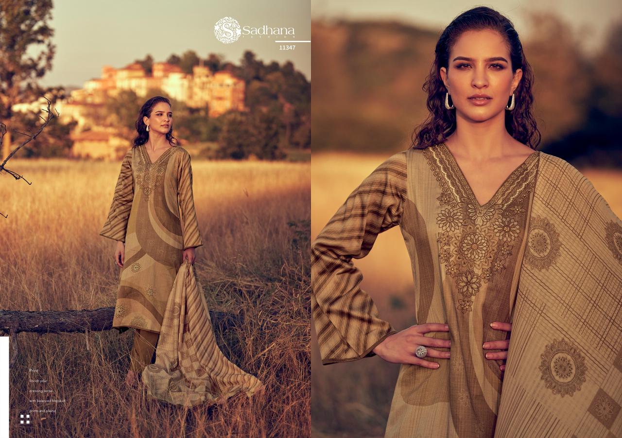 AMAYA FENCY WORK WITH DIGITAL PRINT WHOLESALE DRESS MATERIAL CATALOGUE