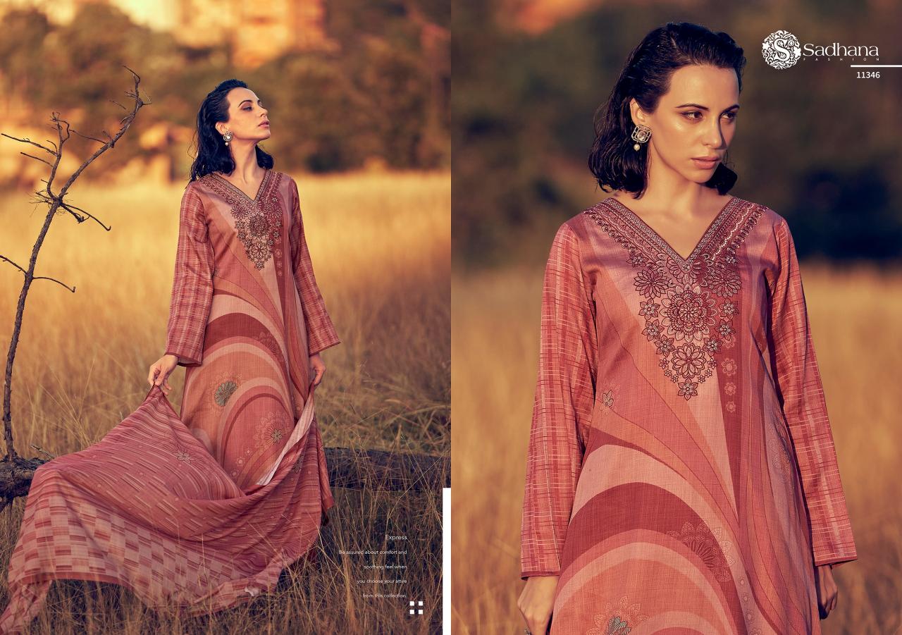 AMAYA FENCY WORK WITH DIGITAL PRINT WHOLESALE DRESS MATERIAL CATALOGUE