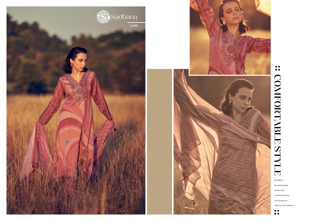 AMAYA FENCY WORK WITH DIGITAL PRINT WHOLESALE DRESS MATERIAL CATALOGUE
