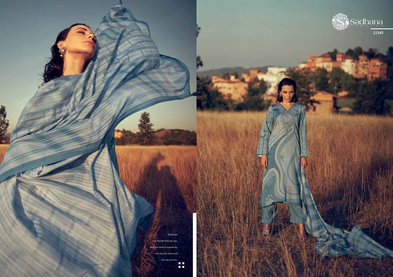 AMAYA FENCY WORK WITH DIGITAL PRINT WHOLESALE DRESS MATERIAL CATALOGUE
