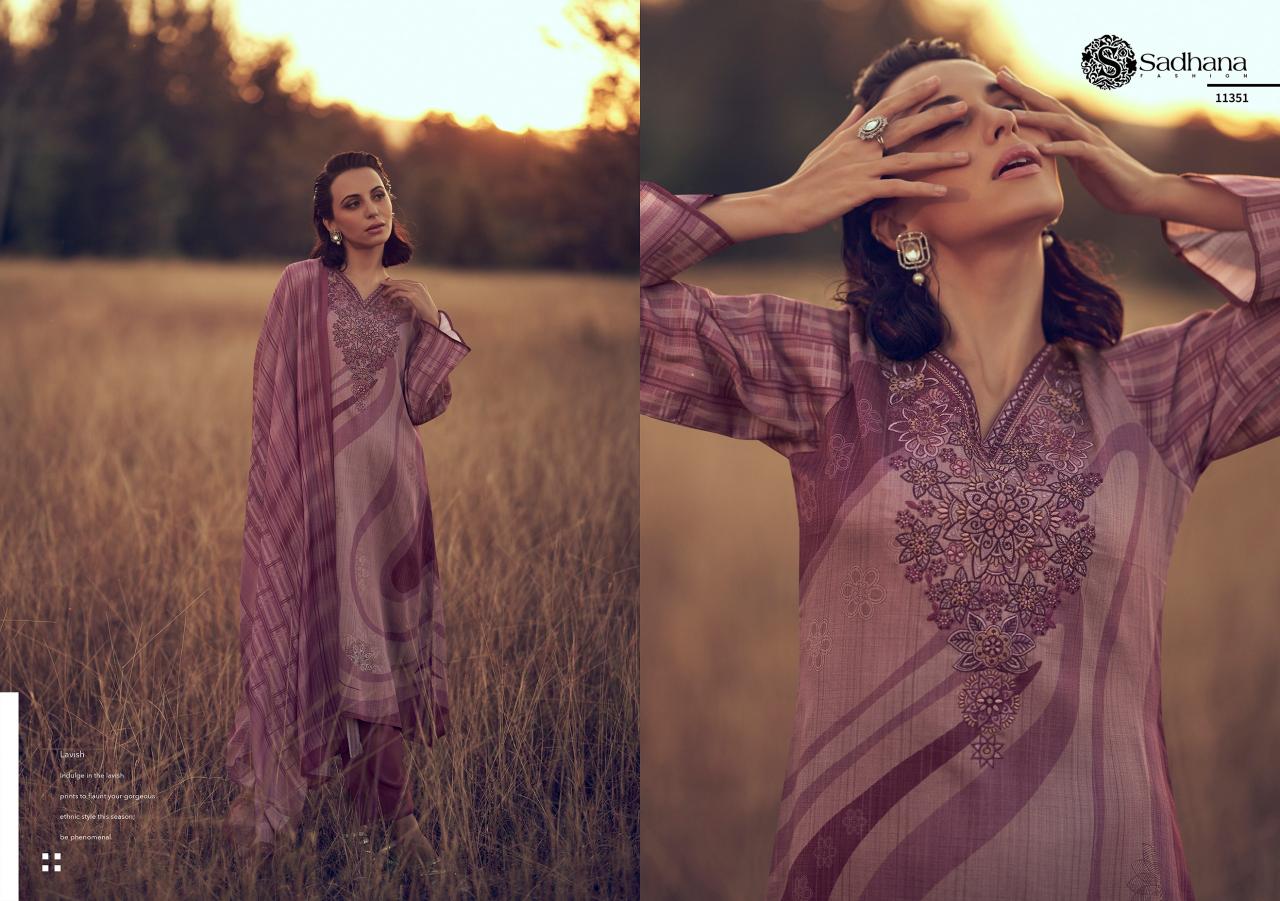 AMAYA FENCY WORK WITH DIGITAL PRINT WHOLESALE DRESS MATERIAL CATALOGUE