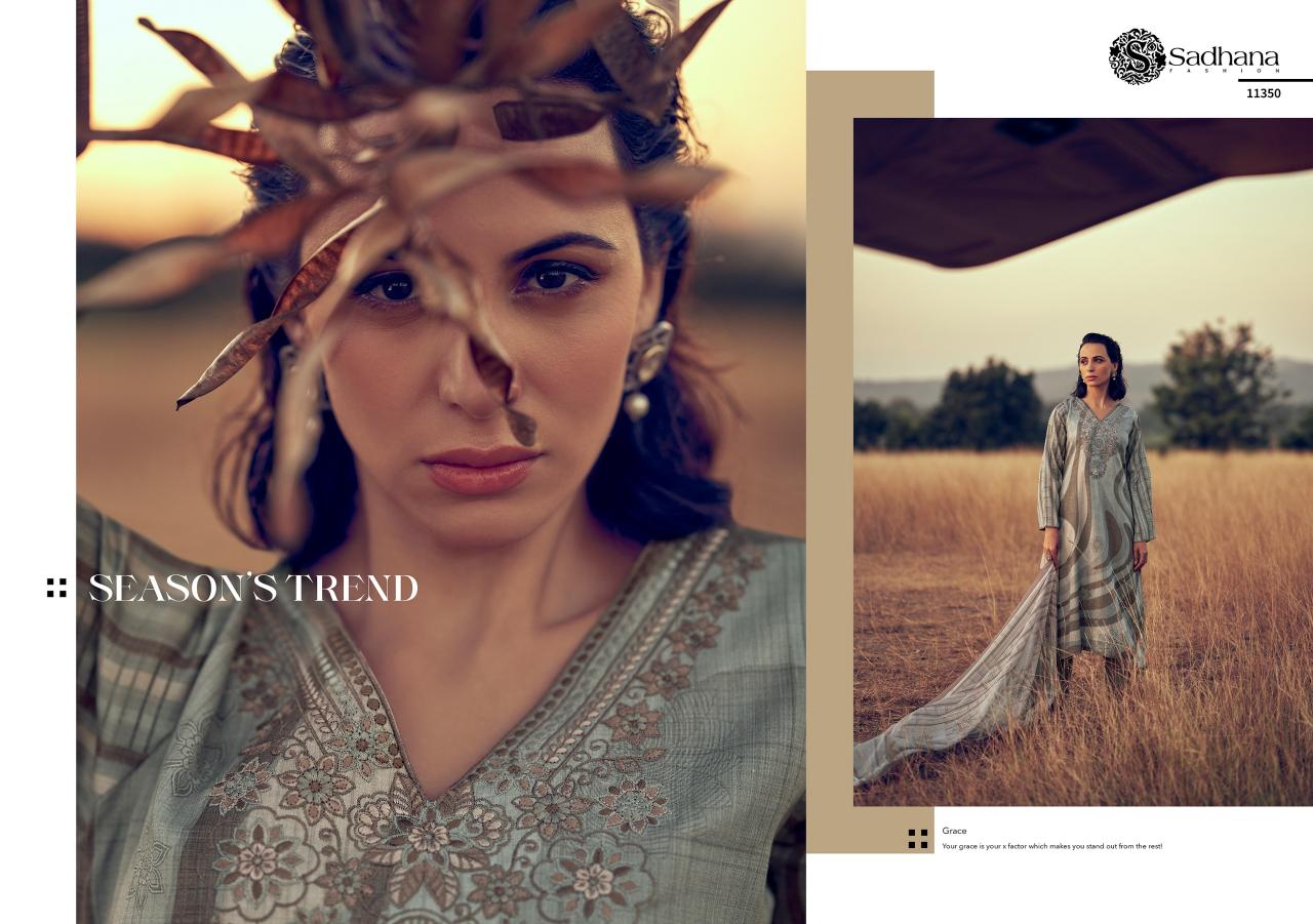 AMAYA FENCY WORK WITH DIGITAL PRINT WHOLESALE DRESS MATERIAL CATALOGUE
