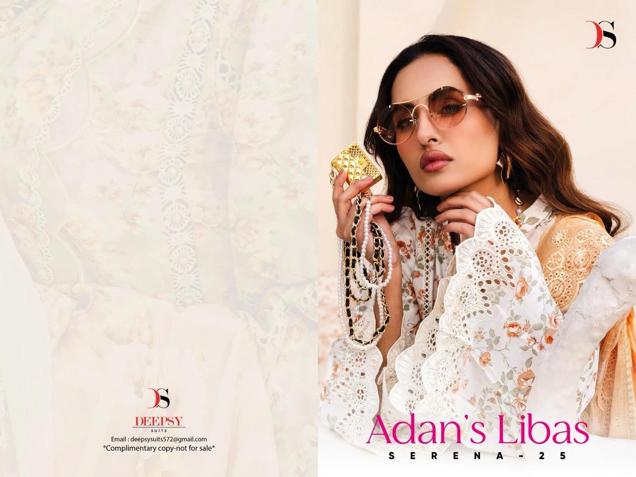 DEEPSY SUITS ADAN LIBAS SERENA-25 PALISTANI SUIT MATERIAL WHOLESALE