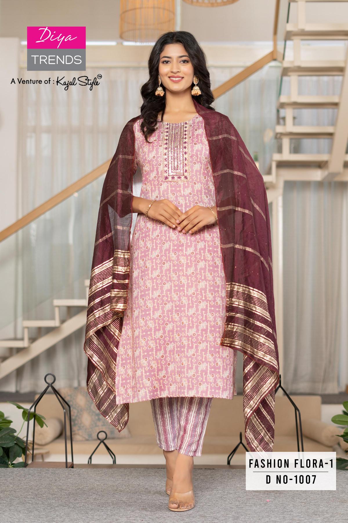 DIYA TRENDS FASHION FLORA VOL.1 BRANDED KURTI MANUFACTURE IN SURAT