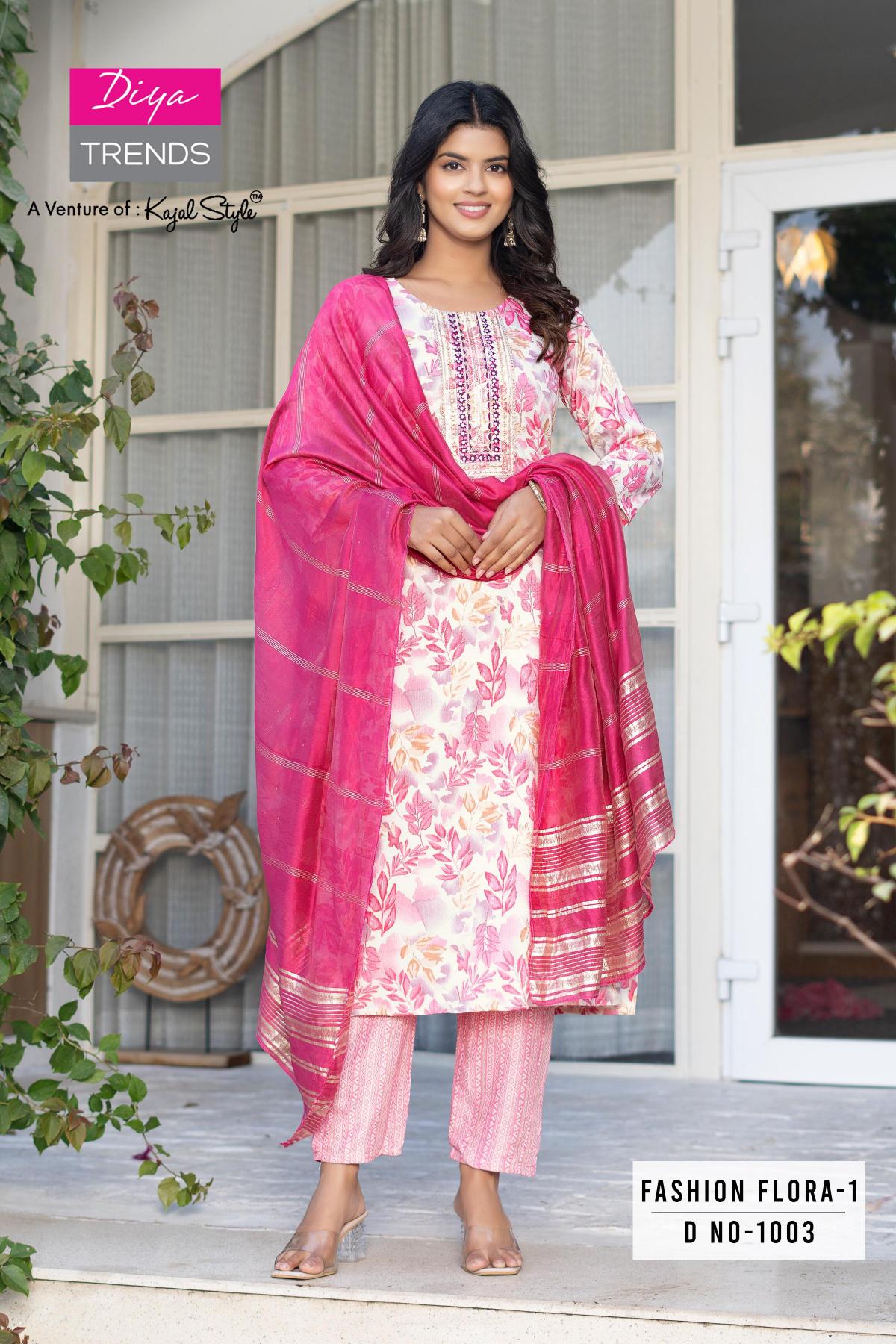 DIYA TRENDS FASHION FLORA VOL.1 BRANDED KURTI MANUFACTURE IN SURAT