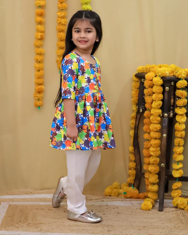HOLI SPECIAL PRINT KURTA FOR GIRL WHOLESALE READYMADE KURTI MARKET IN MUMBAI