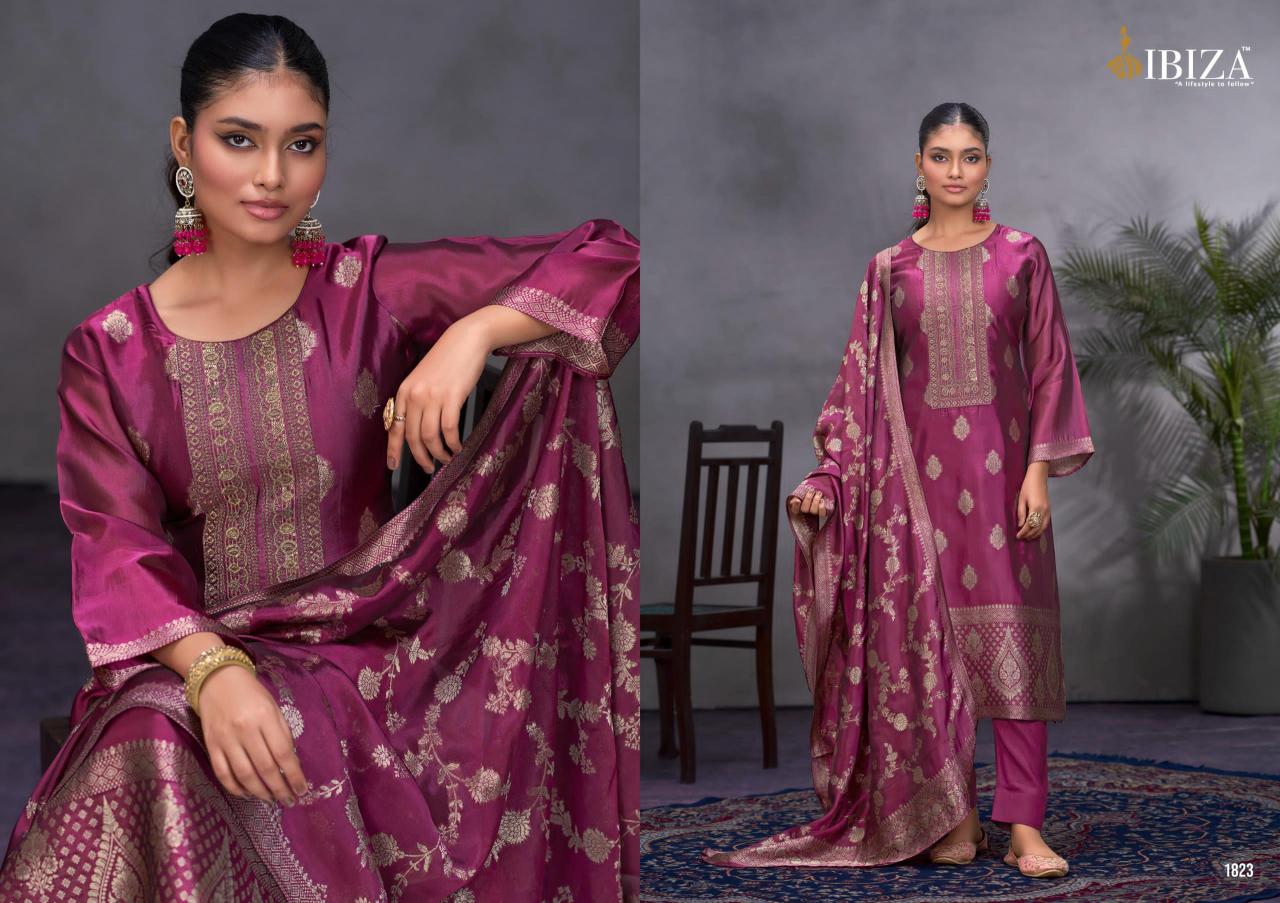 IBIZA KIARA PURE BANGLORY SILK SURAT DRESS MATERIAL WHOLESALE SHOP