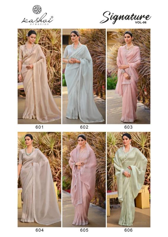 KASHVI CREATION SIGNATURE VOL. 06 CATALOGUE SAREE WHOLESALE WITH PRICE