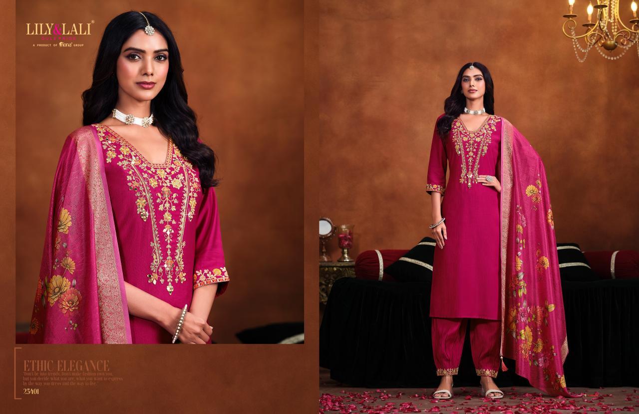 LILY & LALI MIRROR WORK EMBROIDERY KURTI PANT SET LADIES KURTI WHOLESALE MARKET IN SURAT