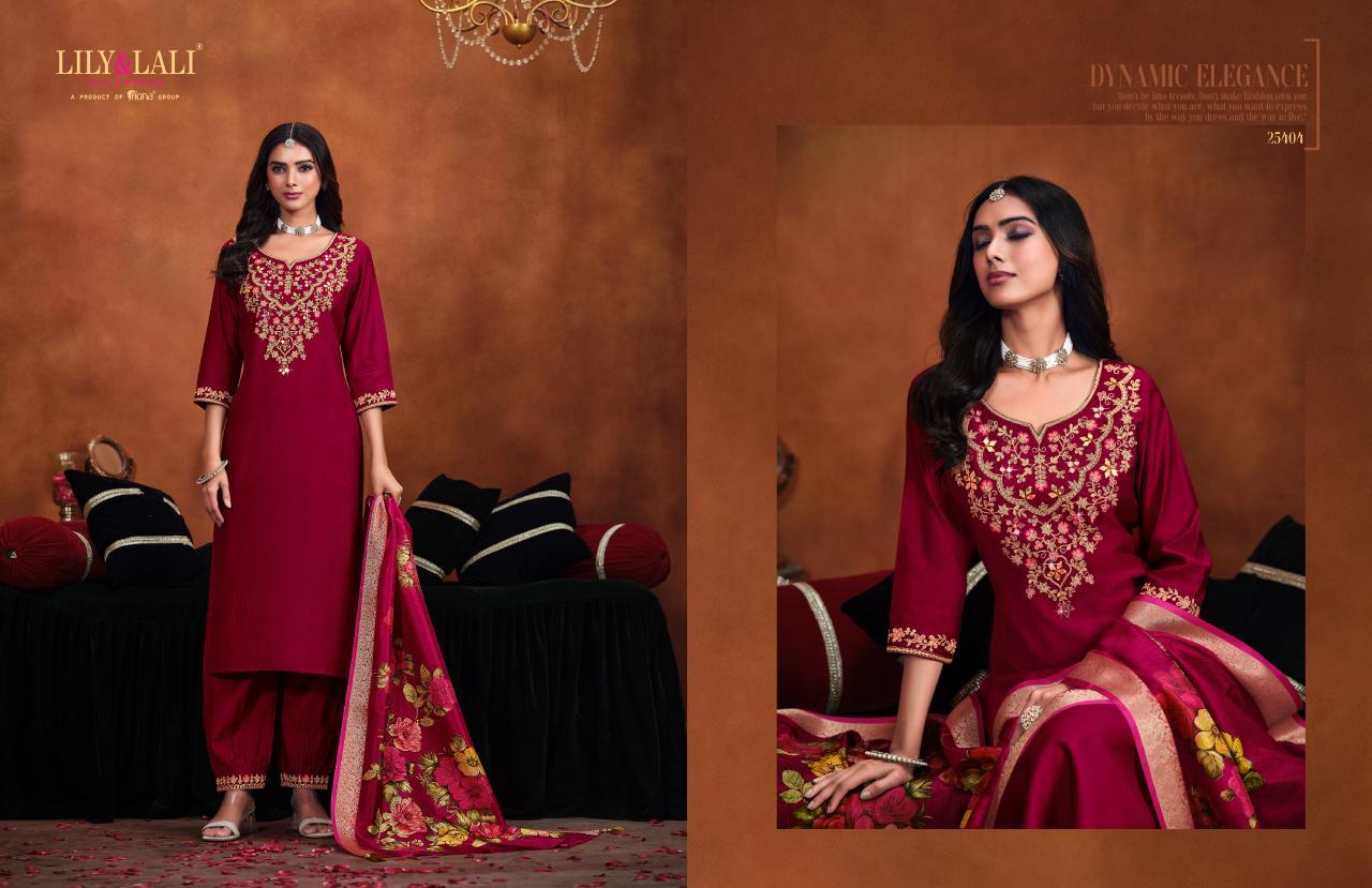 LILY & LALI MIRROR WORK EMBROIDERY KURTI PANT SET LADIES KURTI WHOLESALE MARKET IN SURAT
