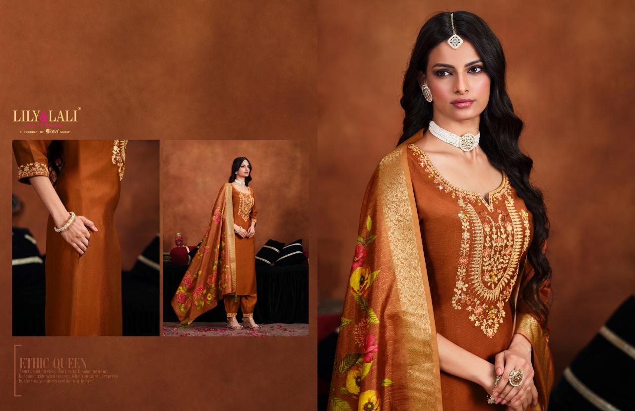 LILY & LALI MIRROR WORK EMBROIDERY KURTI PANT SET LADIES KURTI WHOLESALE MARKET IN SURAT