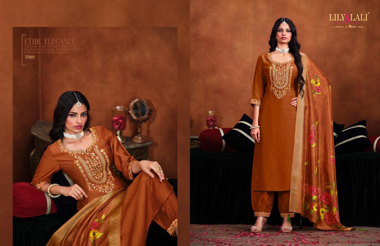 LILY & LALI MIRROR WORK EMBROIDERY KURTI PANT SET LADIES KURTI WHOLESALE MARKET IN SURAT