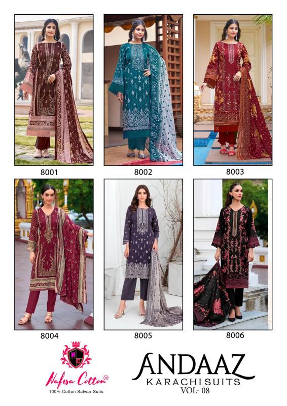 NAFISA ANDAAZ VOL 08 KATACHI DRESS WHOLESALE MARKET ONLINE SHOPPING