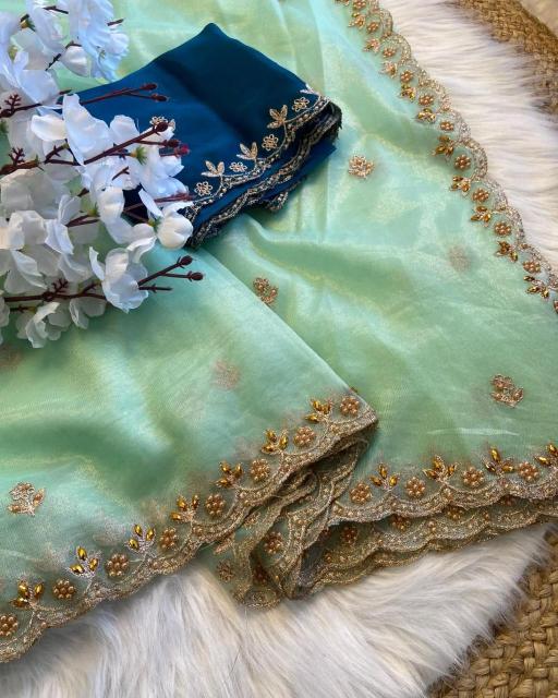 RIONA SOFT TWILLS ORGENZA SAREE SAREES FROM SURAT ONLINE SHOPPING