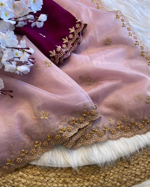 RIONA SOFT TWILLS ORGENZA SAREE SAREES FROM SURAT ONLINE SHOPPING