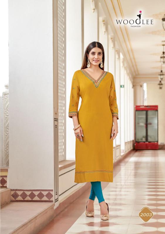 Wooglee Veera Heavy Rayon Hand Work Wholesale Kurti market in Mumbai